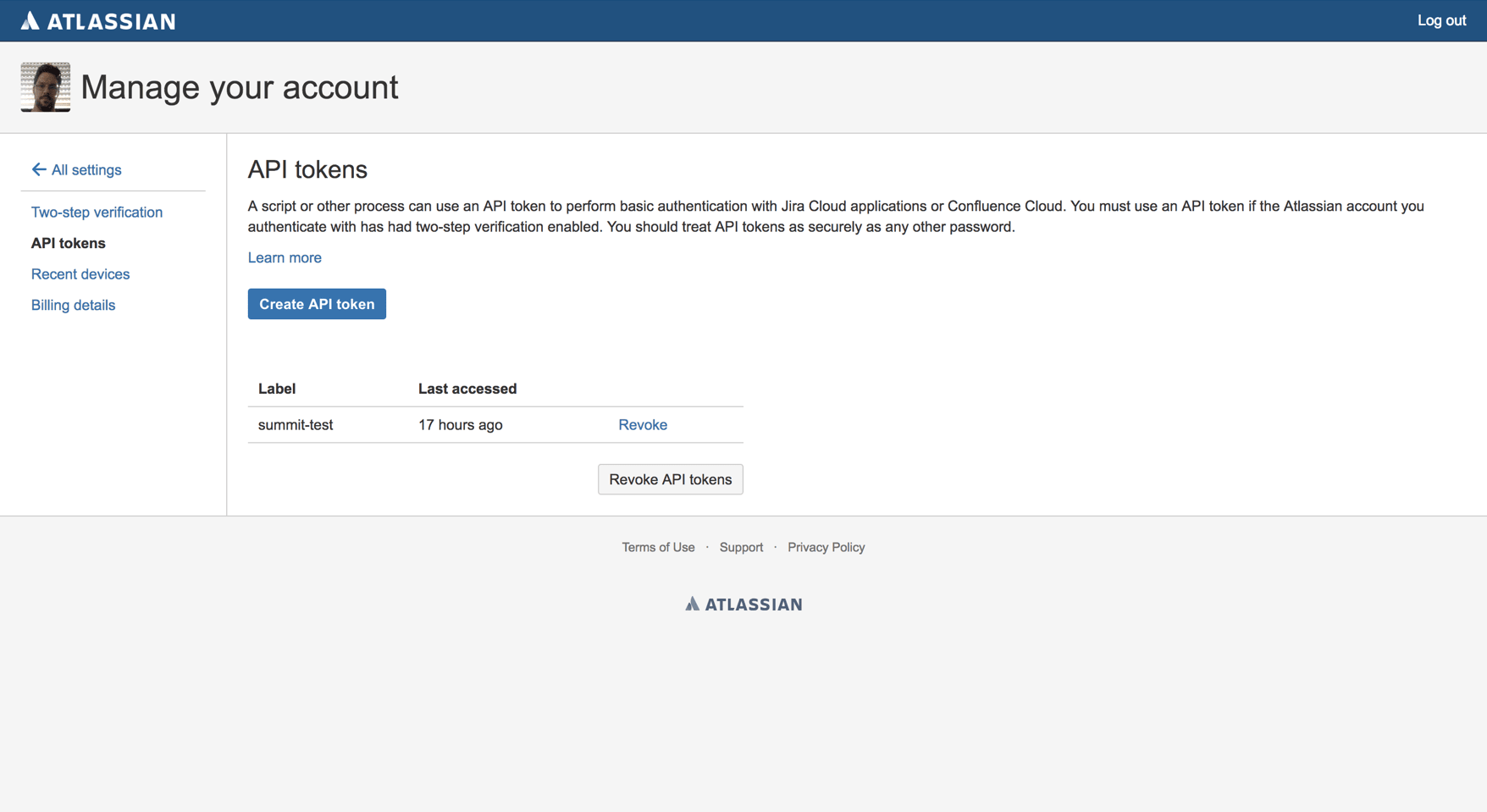 Jira API - Create API Token
